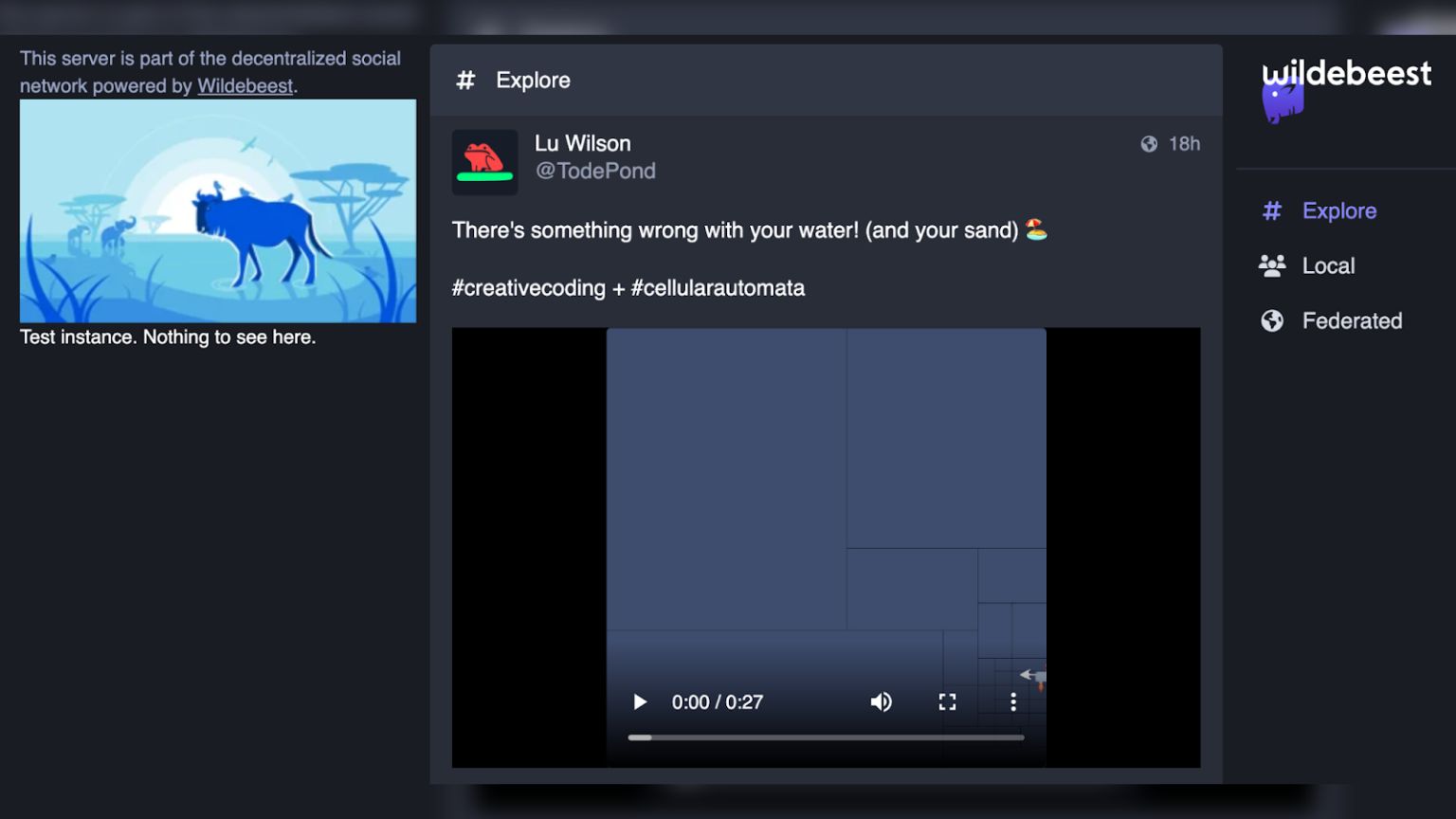 Wildebeest is a faster way of deploying a Mastodon server