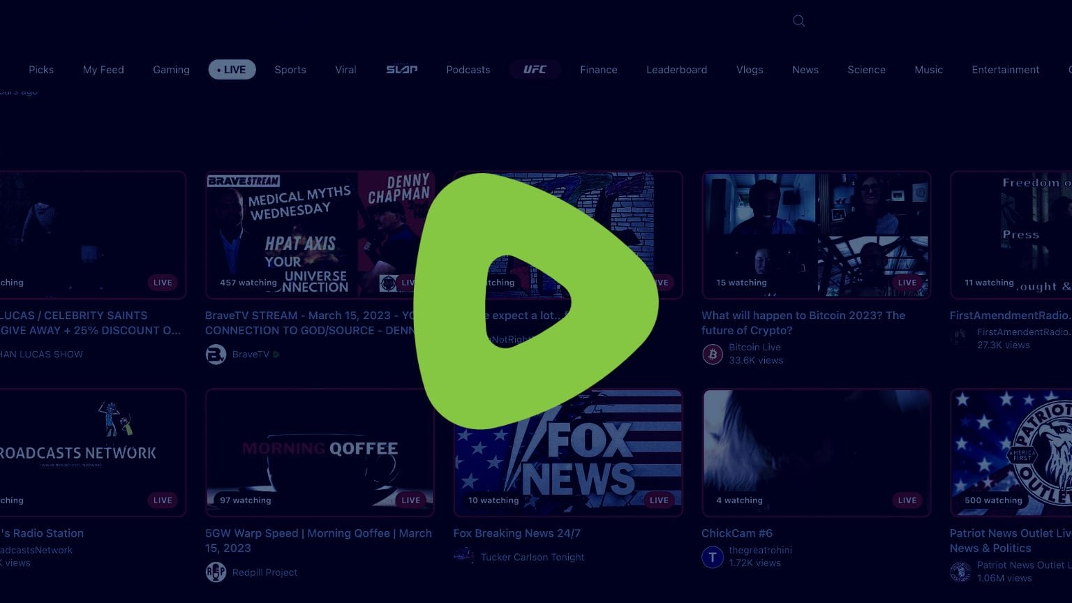 Rumble makes live streaming free to all creators with at least five subscribers