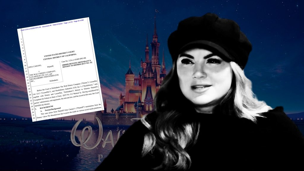 Court Allows Gina Carano’s Free Speech Lawsuit Against Disney To Proceed