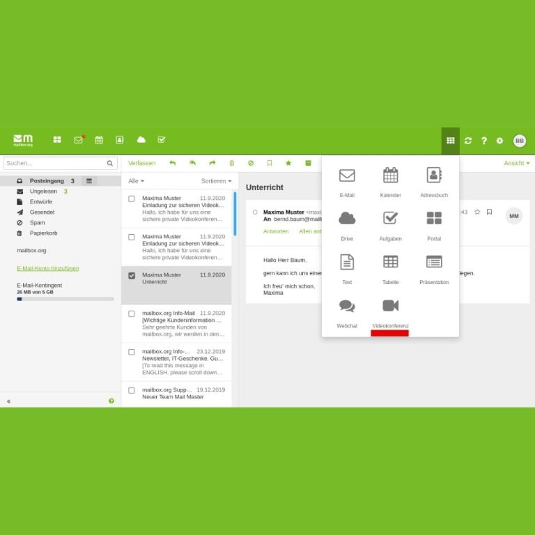 Mailbox.org Screenshot 3