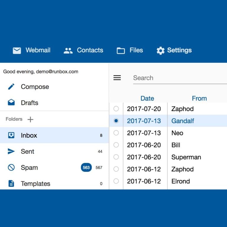 Runbox Screenshot 1