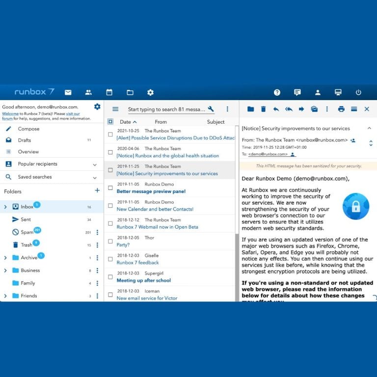 Runbox Screenshot 4