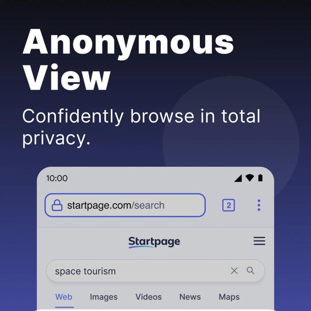 Startpage Screenshot 2
