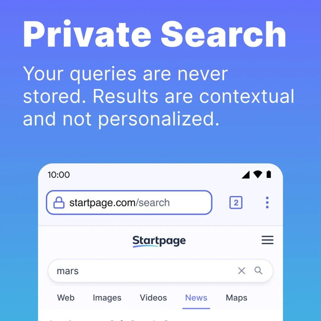Startpage Screenshot 3