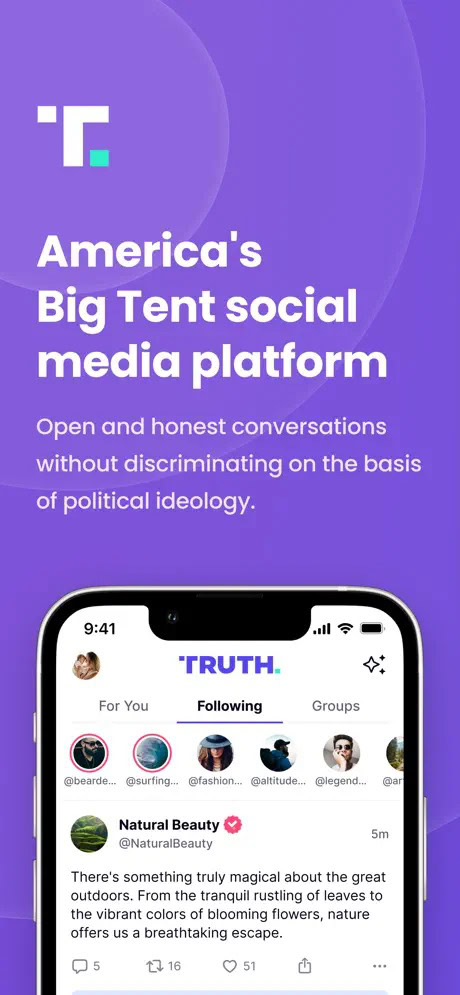 Truth Social Screenshot 1