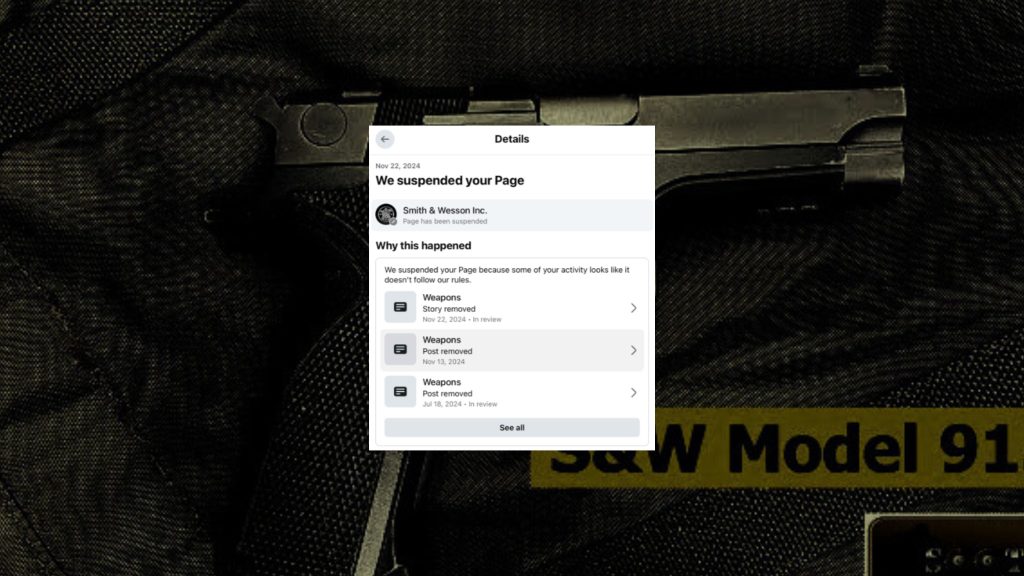 Smith & Wesson Battles Facebook Censorship
