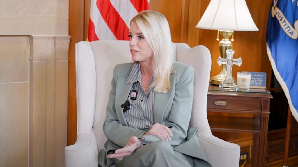 Pam Bondi Says Government Will “Go After” Hate Speech, Drawing First Amendment Criticism