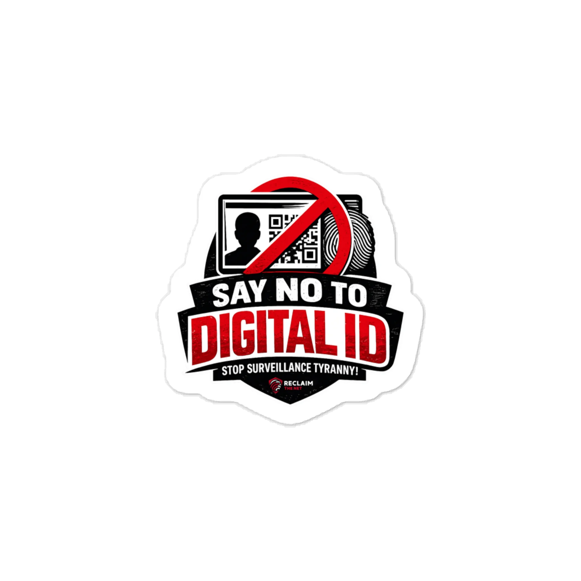 Say No to Digital ID Campaign Sticker